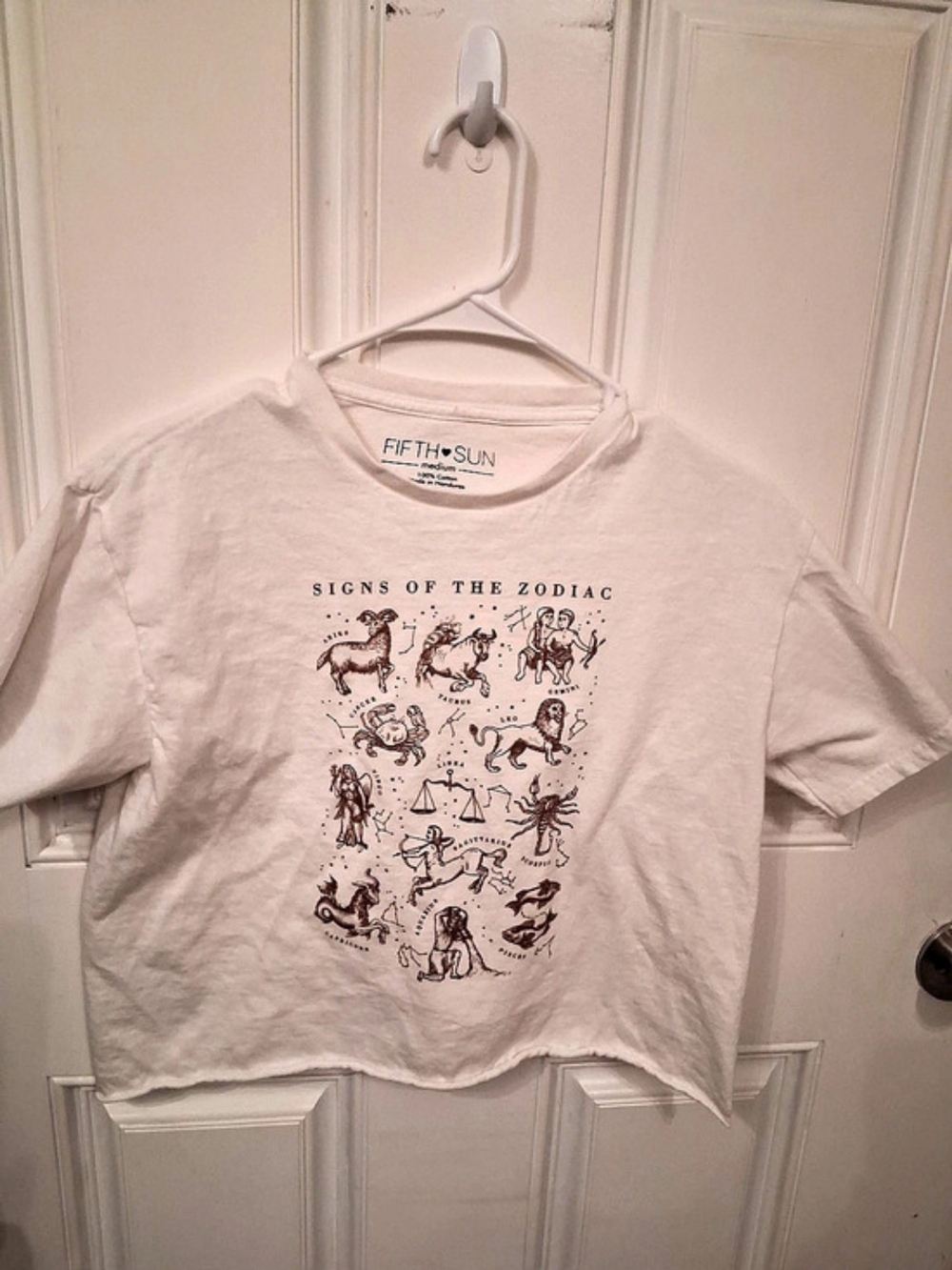 Fifth Sun Signs of the Zodiac Graphic Tee White Medium